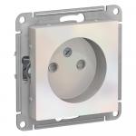 Розетка 1-м 16А С/У со шторками Жемчуг AtlasDesign
