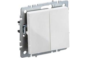 Выключатель 2-кл 10А Белый Brite