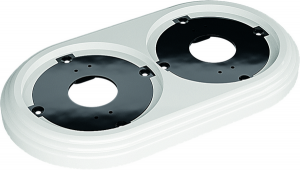 Рамка 2-местная пластиковая, белая, УСАДЬБА