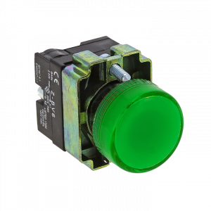 Лампа сигнальная BV63 зеленая с подсветкой EKF