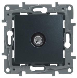 Розетка TV Звезда Антрацит Legrand Etika