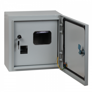 Щит металлический герметичный учетный навесной 1 фазный с окном двойная дверь 310х300х160 IP54 ЩУ-1/1-0   EKF