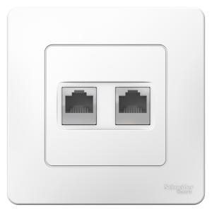 Розетка RJ45+RJ45 кат.5Е С/У Белый Blanca