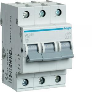 Автоматический выключатель 3P 4,5кА C 50A Hager