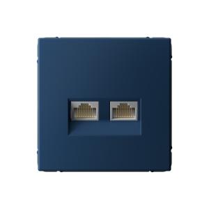 Розетка RJ45+RJ45 кат.6А С/У Аквамарин ArtGallery