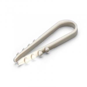 Дюбель-хомут (нейлон) ДХ 9-25 белый (Fortisflex) для круглого кабеля и провода Fortisflex