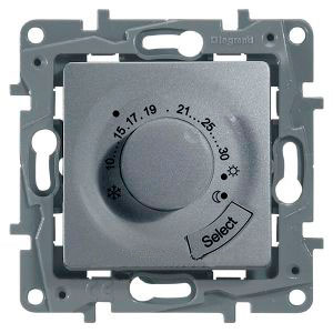 Термостат для теплого пола Алюминий Legrand Etika