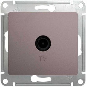 Розетка TV антенна С/У оконечная Платина Glossa