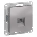 Розетка телефонная RJ11 С/У Алюминий AtlasDesign