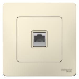 Розетка RJ11 С/У Молочный Blanca