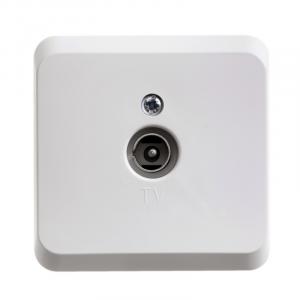 Розетка TV антенна О/У Белый Etude