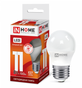 Лампа светодиодная LED-ШАР-VC 11Вт 230В Е27 6500К 1050Лм IN HOME