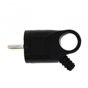 Вилка с кольцом с заземлением черная 16А 250В