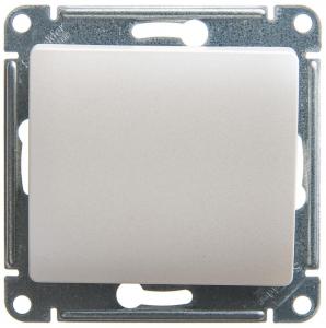 Выключатель 1-кл 10А С/У кнопочный Перламутр Glossa