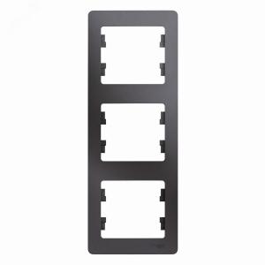 Рамка 3-я вертикальная Графит Glossa