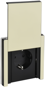 Розетка 1-м 16А С/У З/К со шторками с крышкой IP44 Металл серый сланец Forte&Piano