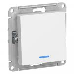 Выключатель 1-кл 10А С/У с индикатором Белый AtlasDesign