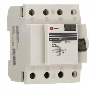 Устройство защитного отключения УЗО ВД-100 4P  40А 30мА (эл.мех) EKF PROxima