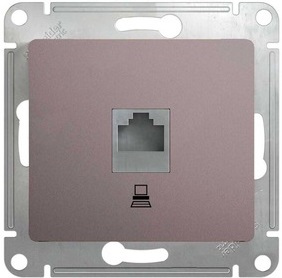 Розетка RJ45 кат.5Е С/У Платина Glossa