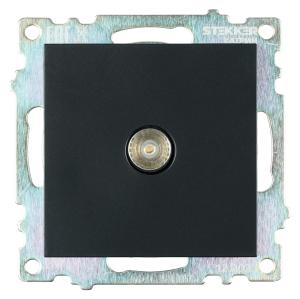 Розетка TV антенна С/У Черный Катрин