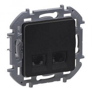 Двойная розетка RJ 45 - категория 6 - UTP Антрацит Legrand INSPIRIA
