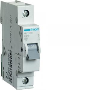 Автоматический выключатель 1P 4,5кА C 50A Hager