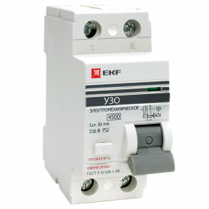 Устройство защитного отключения УЗО ВД-100 2P 40А/30мА (электромеханическое) EKF PROxima