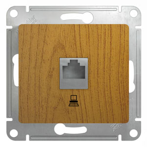 Розетка RJ45 кат.5Е С/У Дуб Glossa