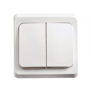 Выключатель 2-кл 10А С/У с индикатором Белый Etude