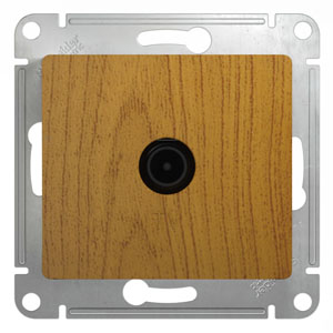 Розетка TV антенна С/У оконечная Дуб Glossa