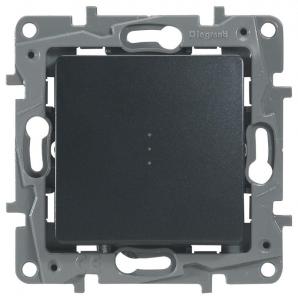 Переключатель с подсветкой, 10А, авт. клем Антрацит Legrand Etika