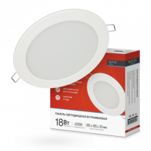 Панель светодиодная встраиваемая круглая RLP-VC 18Вт 230В 6500К 1440Лм 185мм белая IP40 IN HOME