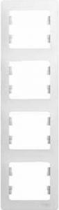 Рамка 4-я вертикальная Белый Glossa