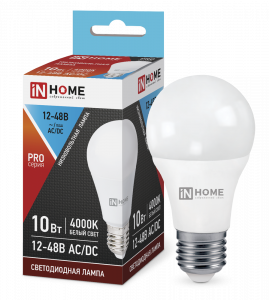 Лампа светодиодная низковольтная LED-MO-PRO 10Вт 12-48В Е27 4000К 900Лм IN HOME