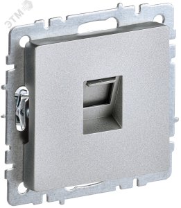 Розетка RJ45 кат.5Е С/У Алюминий Brite