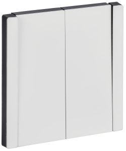 Выключатель 2-кл 10А С/У Металл Белый Forte&Piano