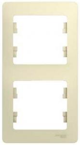 Рамка 2-я вертикальная Бежевый Glossa