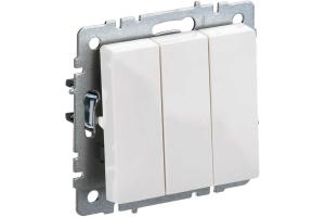 Выключатель 3-кл 10А С/У Белый Brite