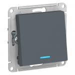 Переключатель 1-кл 10А С/У с индикатором Грифель AtlasDesign