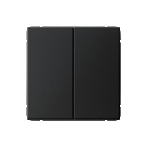 Выключатель 2-кл 10А С/У кнопочный Карбон ArtGallery