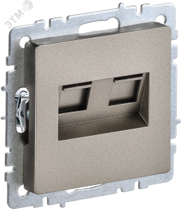 Розетка RJ45+RJ45 кат.5Е С/У Шампань Brite