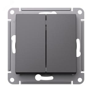 Переключатель 2-кл 10А С/У Базальт AtlasDesign
