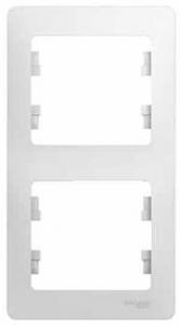 Рамка 2-я вертикальная Белый Glossa