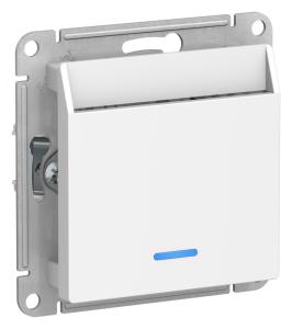 Выключатель карточный 10А с подсветкой без задержки времени Белый AtlasDesign