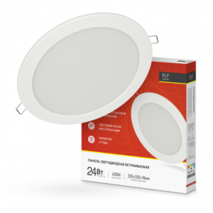 Панель светодиодная встраиваемая круглая RLP-eco 24Вт 230В 4000К 1440Лм 300мм белая IP40 IN HOME