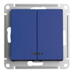 Выключатель 2-кл 10А С/У с индикатором Аквамарин AtlasDesign