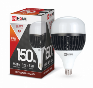 Лампа светодиодная LED-HP-PRO 150Вт 230В E27 с адаптером Е40 6500К 14250Лм IN HOME