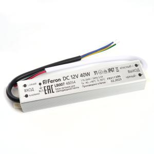 Блок питания для сд ленты 12V IP67 40W (драйвер) LB007 Feron
