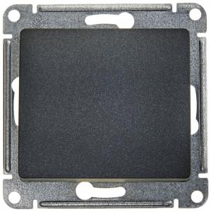 Переключатель 1-кл 10А С/У Антрацит Glossa