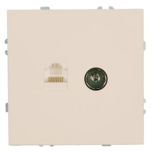 Розетка TV антенна + RJ-45 С/У Кашемир Эмили